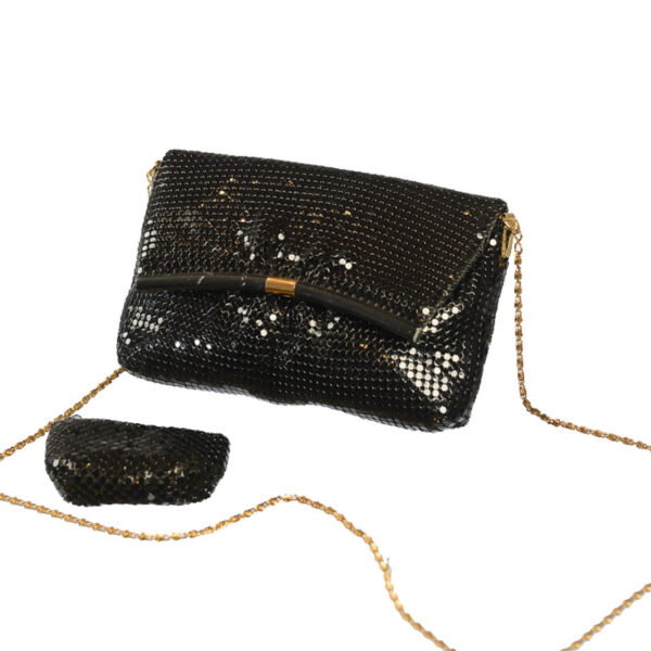 Retro glitter handtas met mini portemonnee