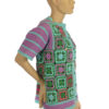 Gehaakt 70's floral vintage vestje maat M - Afbeelding 4