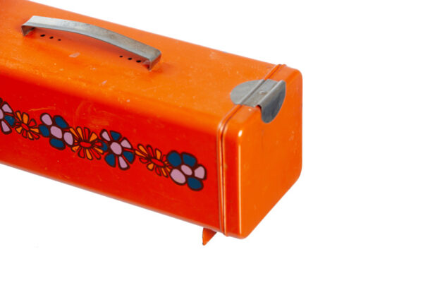 Oranje seventies vintage Brabantia koekblik 'Diane' - Afbeelding 3