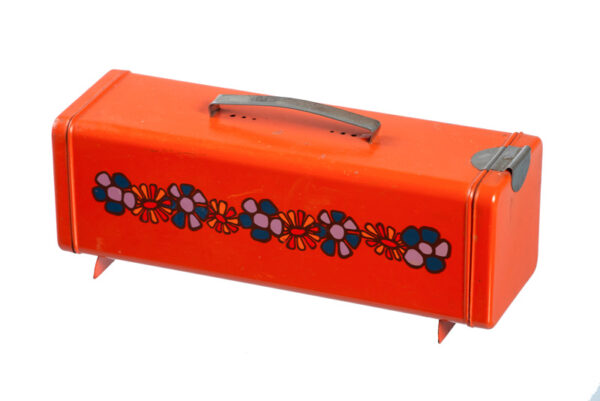 Oranje seventies vintage Brabantia koekblik 'Diane' - Afbeelding 2