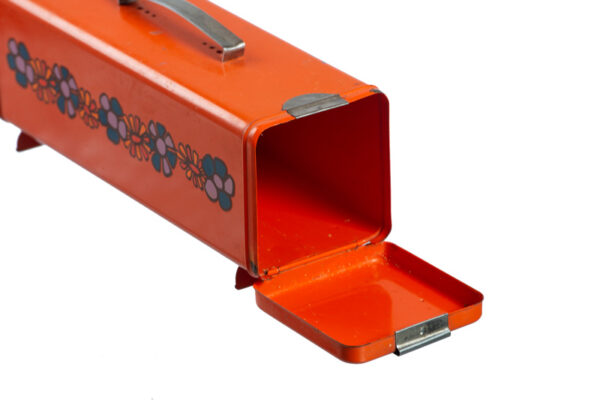 Oranje seventies vintage Brabantia koekblik 'Diane' - Afbeelding 4
