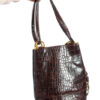 Vintage handtas met snake pattern - Afbeelding 2
