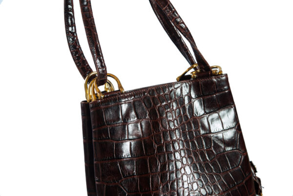 Vintage handtas met snake pattern - Afbeelding 3