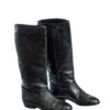 Zwarte 80's leren vintage laarzen maat 38 - Afbeelding 3