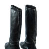 Zwarte 80's leren vintage laarzen maat 38 - Afbeelding 4