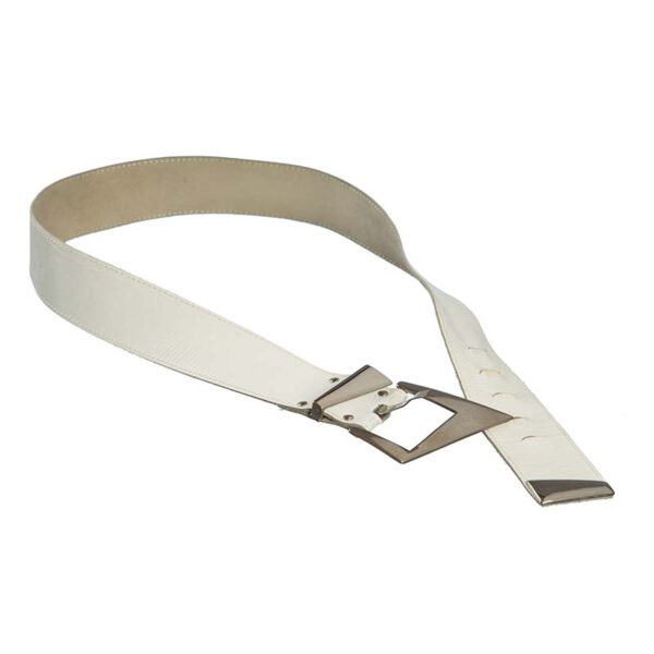 Witte vintage jaren 80 riem