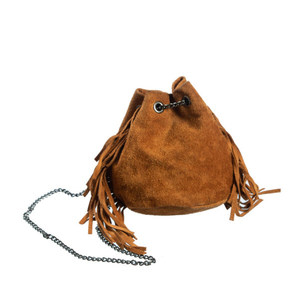 Vintage hippie schoudertasje met fringe