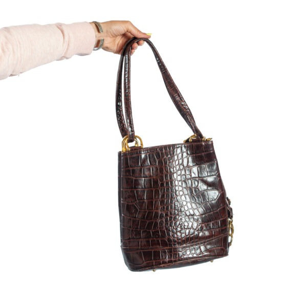 Vintage handtas met snake pattern