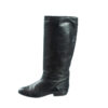 Zwarte 80's leren vintage laarzen maat 38