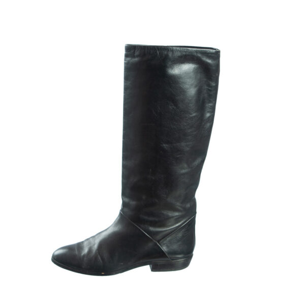 Zwarte 80's leren vintage laarzen maat 38
