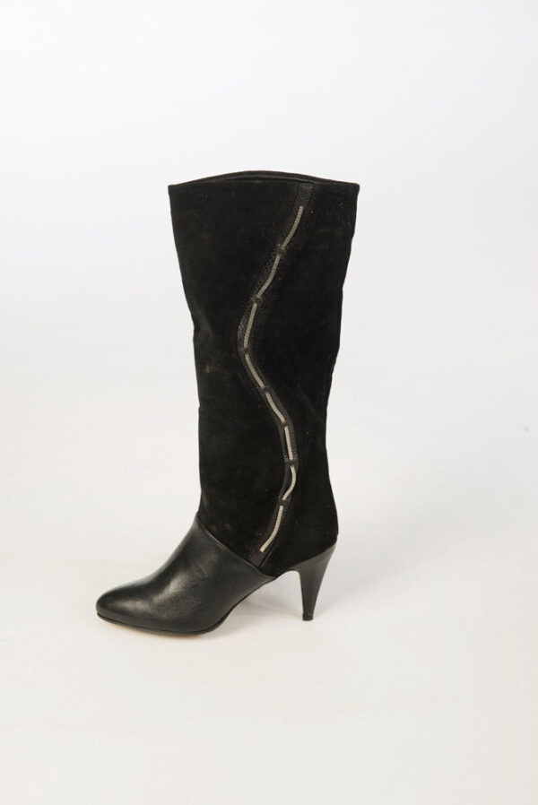 Zwarte jaren 80 vintage slouch laarzen maat 39 - Afbeelding 6