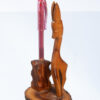 Vintage penhouder van hout - Afbeelding 3