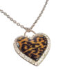 Retro ketting hart met panterprint - Afbeelding 2