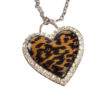 Retro ketting hart met panterprint - Afbeelding 3