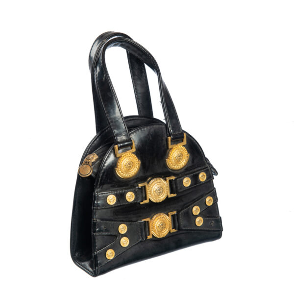 Vintage laktasje met goudkleurige studs Ab Donkers