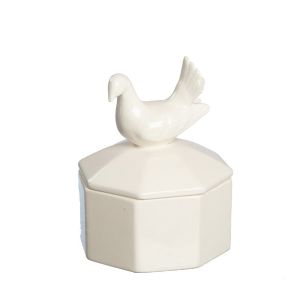Lief vintage potje met duif