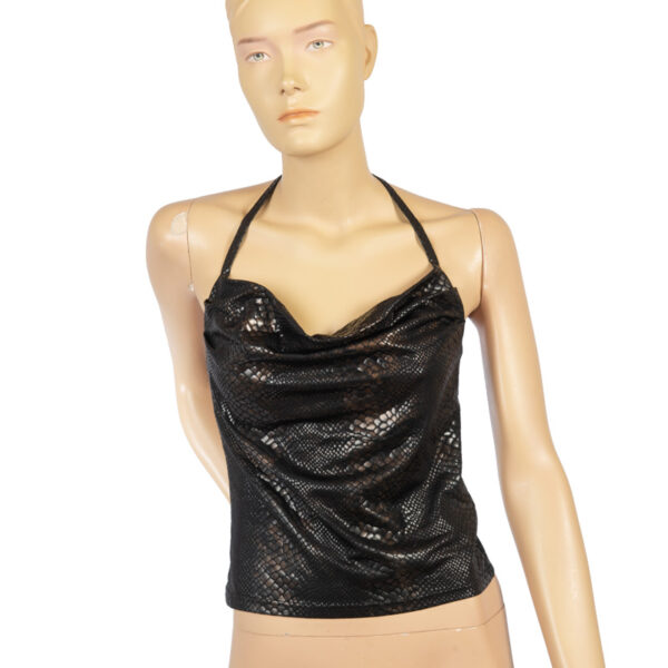 Retro snake top met watervalhals maat XS / S