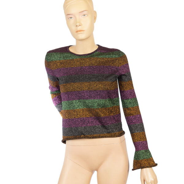 Retro hippie top met lange mouwen maat S