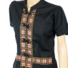 Zwarte vintage top met borduursel maat S - Afbeelding 2