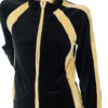 Sportief zwart velours vintage jasje maat S - Afbeelding 2