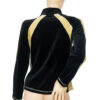 Sportief zwart velours vintage jasje maat S - Afbeelding 4