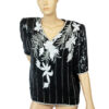 Chique 80's vintage pailletten top maat L - Afbeelding 5