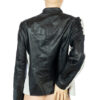 Retro leren biker jasje maat L 42 - Afbeelding 3