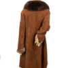 Vintage lammy coat / mantel met bontkraag maat L - Afbeelding 4