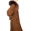 Vintage lammy coat / mantel met bontkraag maat L - Afbeelding 3