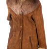 Vintage lammy coat / mantel met bontkraag maat L - Afbeelding 2