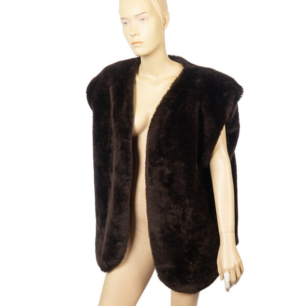 Faux fur vintage bodywarmer 1 maat