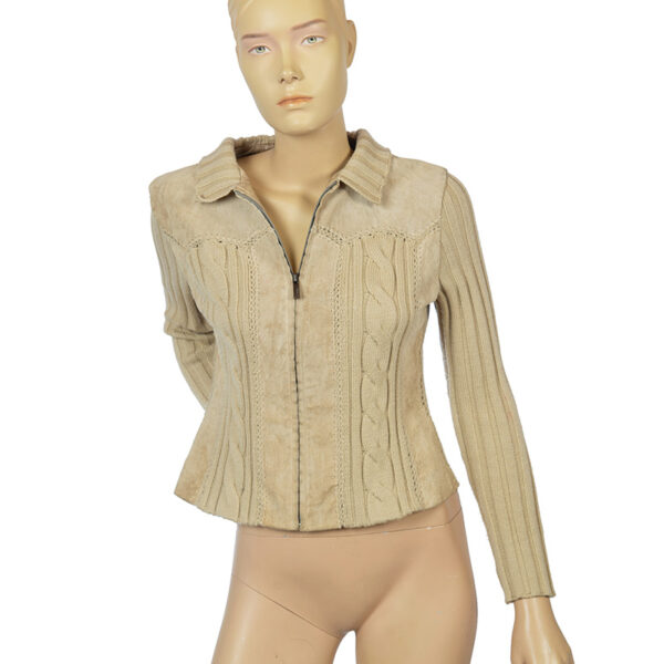 Arma vintage knitwear vest met suede maat S