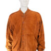 80's Vintage suede heren bomberjas maat XXL - Afbeelding 5