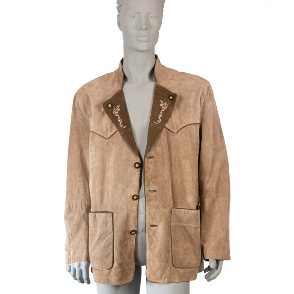 70's Vintage suede Tiroler jasje maat XXL