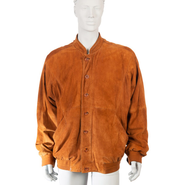 80's Vintage suede heren bomberjas maat XXL