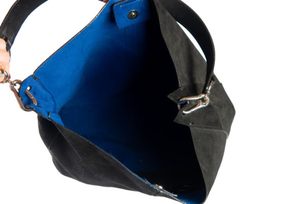 Retro suede tote bag handtas - Afbeelding 3