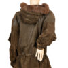 Jaren 80 suede vintage jas met capuchon maat XL - Afbeelding 5