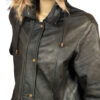 Leren vintage jack met capuchon maat L - Afbeelding 3